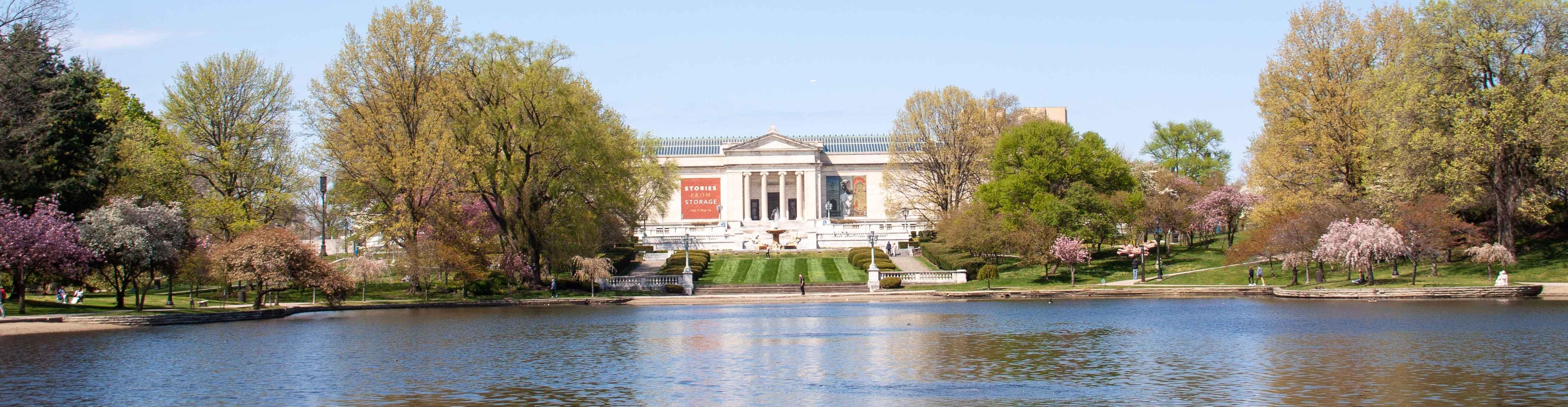 Wade Oval Lagoon with the Cleveland Museum of Art in the background