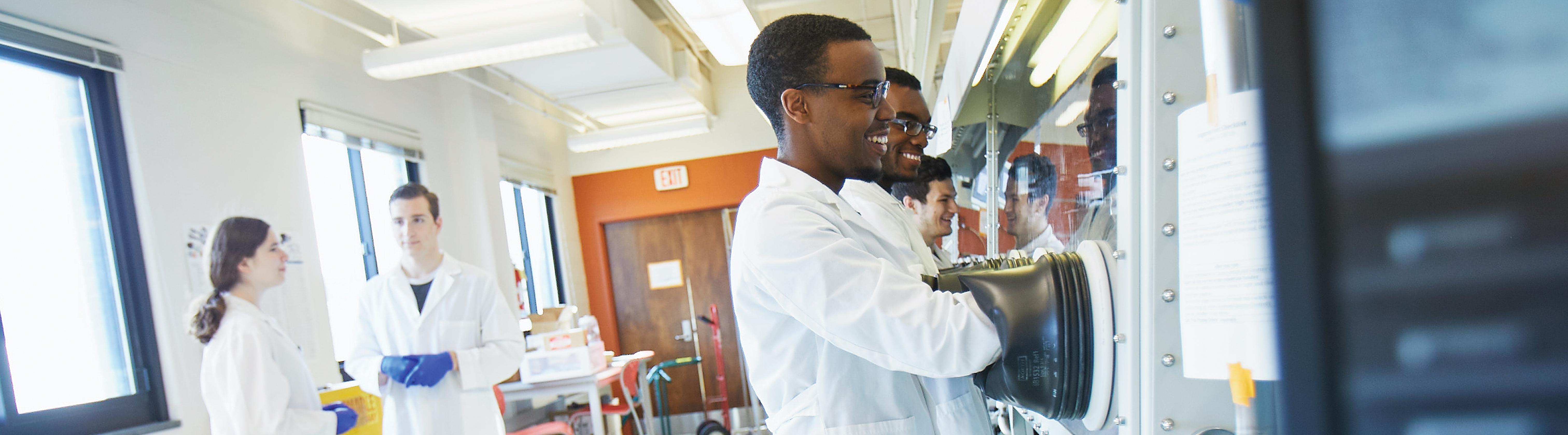 students in a lab