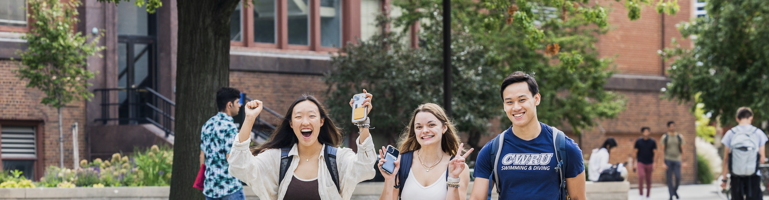 Students walking