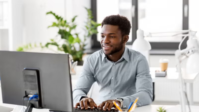 Man with computer