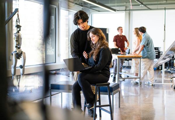 students sitting in chair