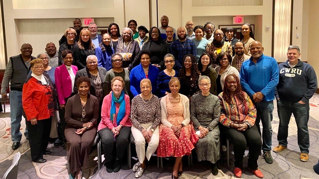 Attendees of the African American Alumni Association's Weekend in Washington, D.C., gather for a group photo