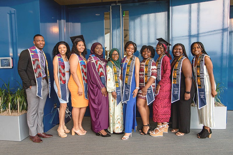 Graduates pose at CWRU Black Graduation 2023