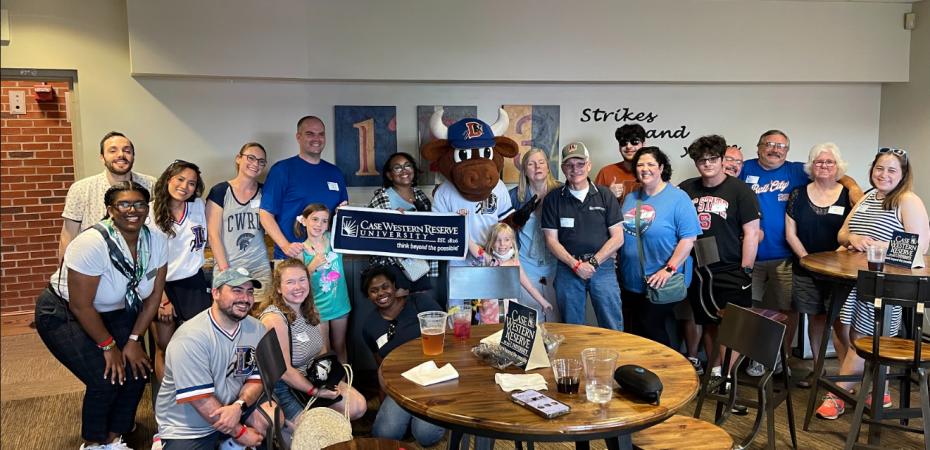 photo of alumni at Durham Bulls game in Durham, North Carolina