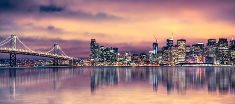 Bay Area Skyline, at dusk