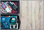 image of a packed suitcase