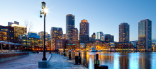 Photo of the Boston Skyline on a sunny day