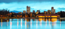 Denver Skyline, at dusk