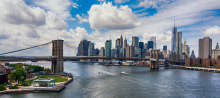 New York City Skyline, during a sunny day