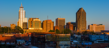 Raleigh City Skyline, at dusk