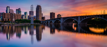 Twin Cities Skyline, at dusk