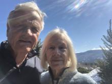 A selfie of Appleton Mason and Caroline Baird Mason