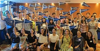 image of students and alumni and China Summer Send-off