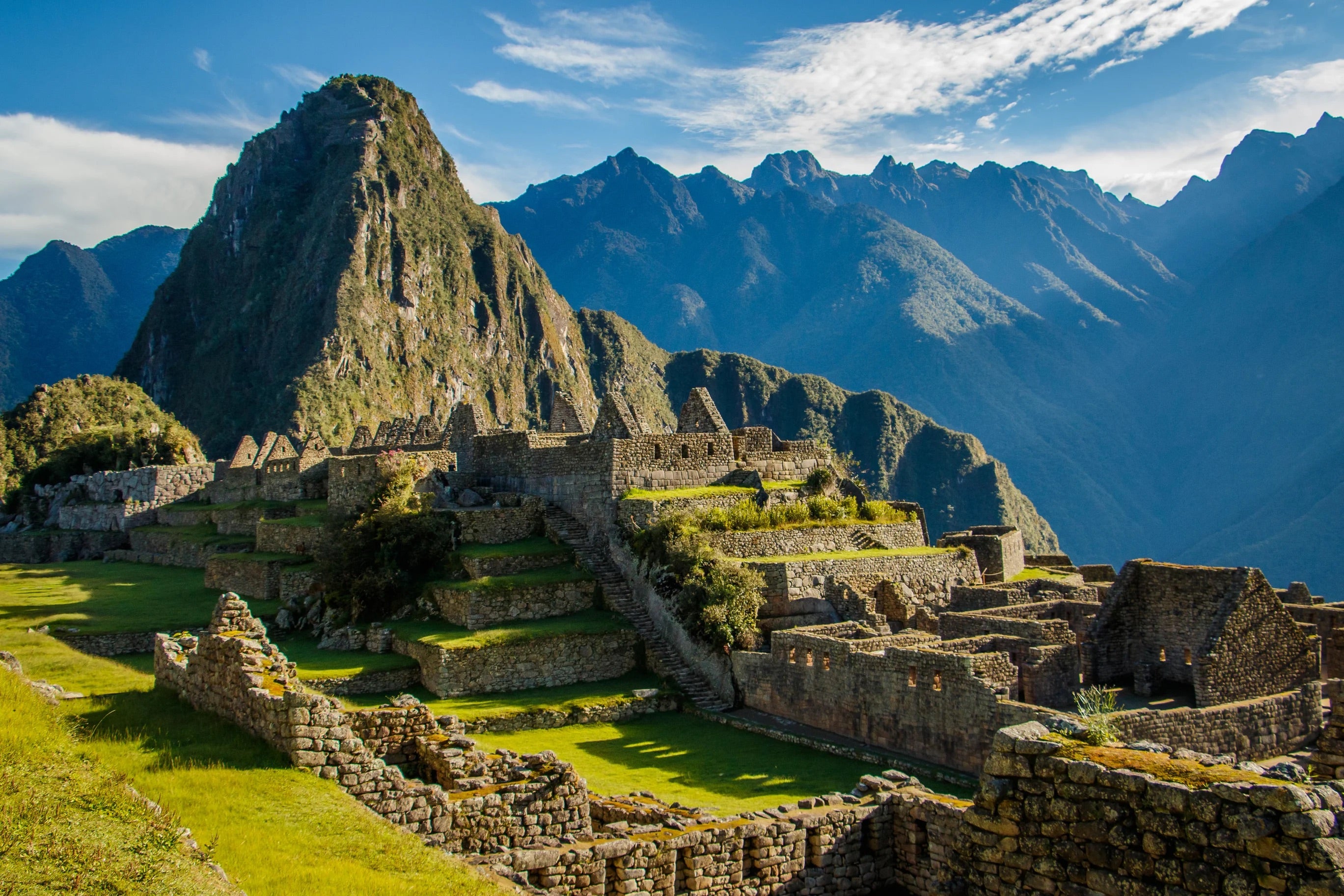 The ruins of Machu Picchu in Peru.