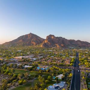 Mountain and city view of Phoenix, Arizona