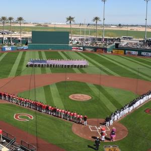Daytime view of Goodyear Ballpark