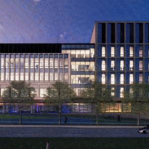 Digital rendering of the ISEB at night