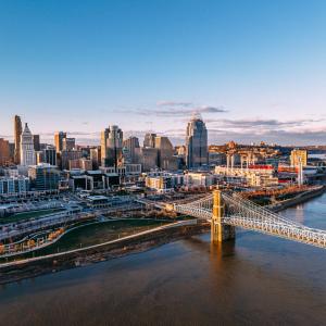 Cincinnati skyline in the daytime