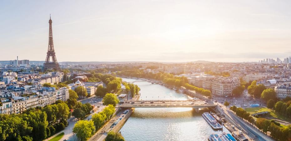 Panoramic view of Paris, France, in the daytime.
