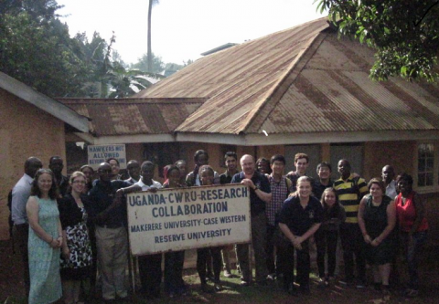 A photo of participants in the CWRU-Uganda Research Collaboration in Uganda