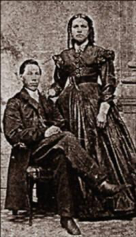 Antique photo of John Sykes Fayette and his wife