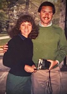 Pam and Stuart Katz as young adults pose for a photo
