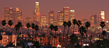 Los Angeles City Skyline, at dusk