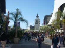 Shoppers walking through the LA Farmers Market