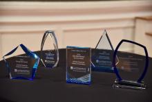 AAAA awards on a table