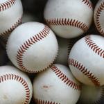 Stock image of a pile of baseballs