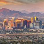 Phoenix, Arizona, skyline in the evening
