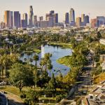 Los Angeles skyline as shown in the daytime