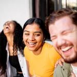 Photo of friends laughing