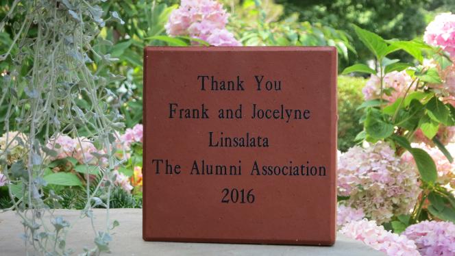 Thank You Frank and Jocelyne Linsalata, The Alumni Association 2016 Plaque