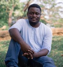 Man sitting in grass