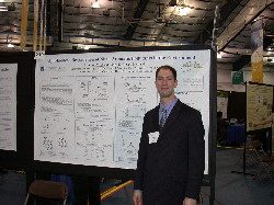 Aaron with poster