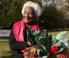 picture of woman with plants