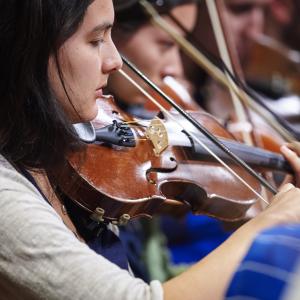 String students rehearse at MPAC