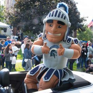 CWRU Spartie at Homecoming parade