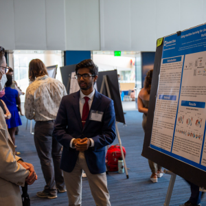 Prateek Dullar, music major, at SOURCE poster sessions 2021