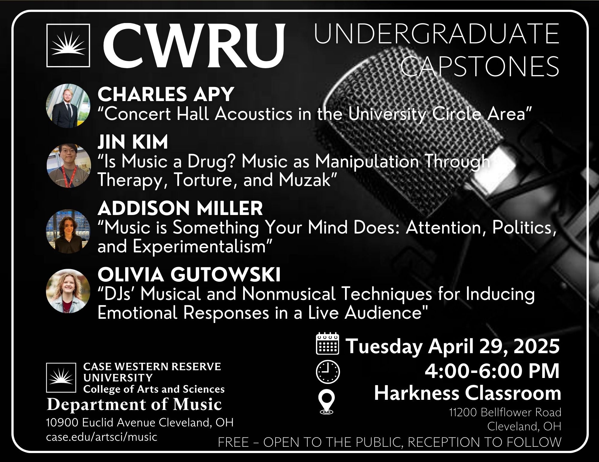 Capstone Presentations Poster Spring 2025
