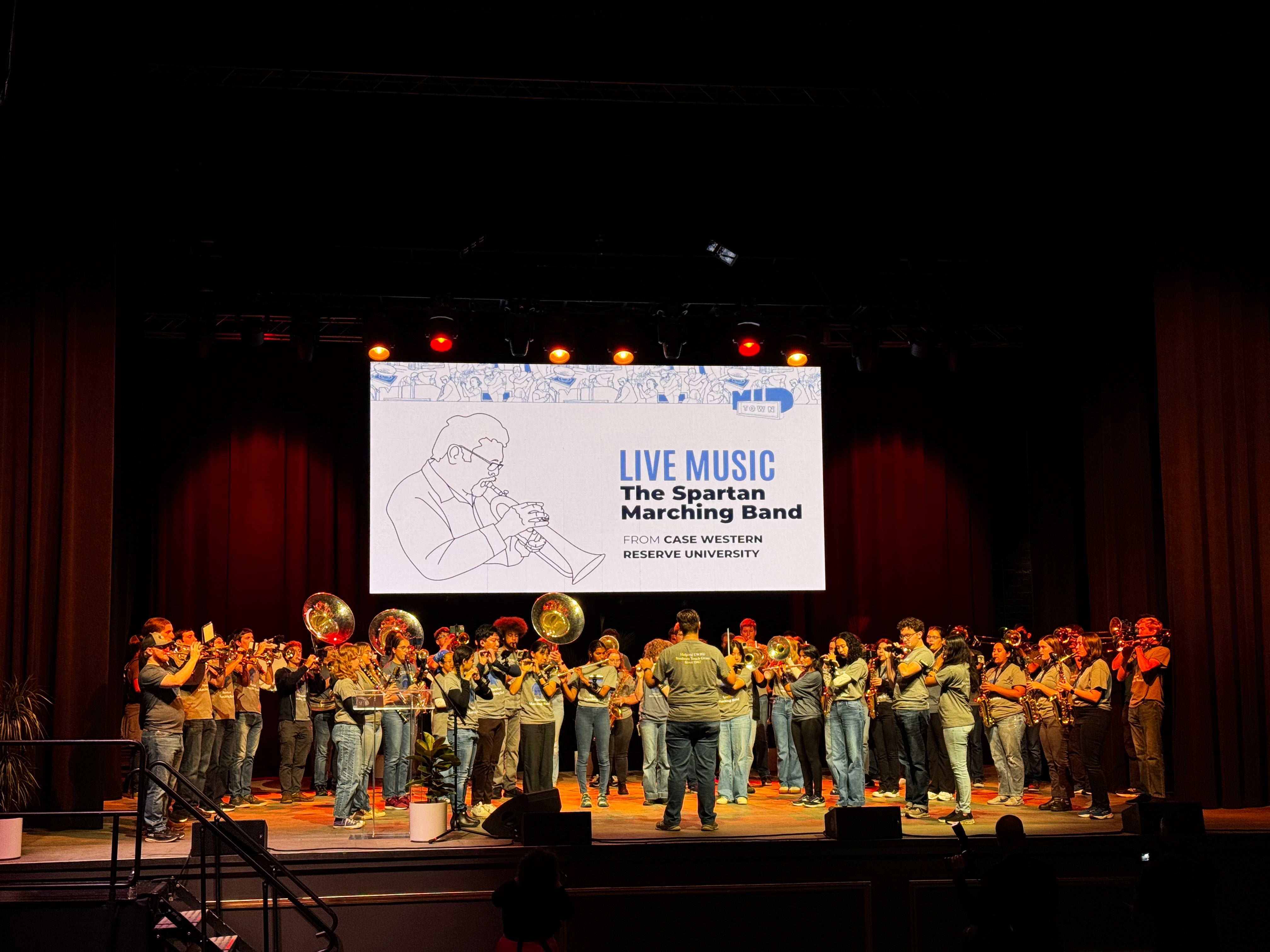 CWRU SMB full stage view at MidTown Cleveland Celebration