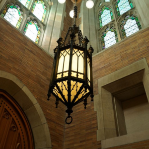 Photo of a lamp in a chapel