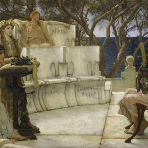 Sappho and Alcaeus is an 1881 oil painting by Lawrence Alma-Tadema.