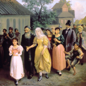 Painting by Aleksei Trankowsky (1847-1904) Jewish Wedding (late 19th century)