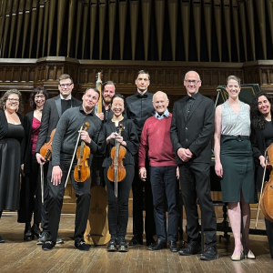 Students and faculty of HPP program on Harkness stage