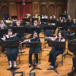 Symphonic Winds performing on MPAC stage in Silver Hall