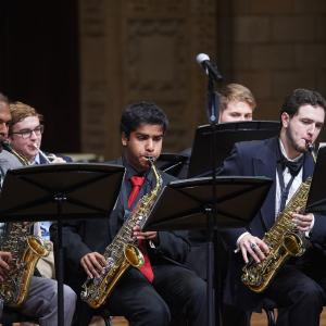 Saxophone section of CWRU Jazz Band