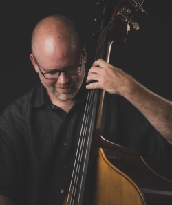 Christopher Vance, man playing upright bass