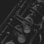 Saxophone on dark background